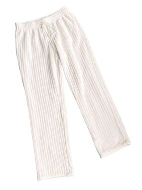 White Ribbed Soft Lounge Pants